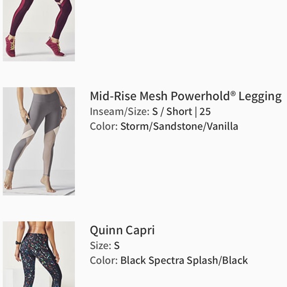 Mid-Rise Mesh Powerhold Fabletics Legging - Picture 7 of 7